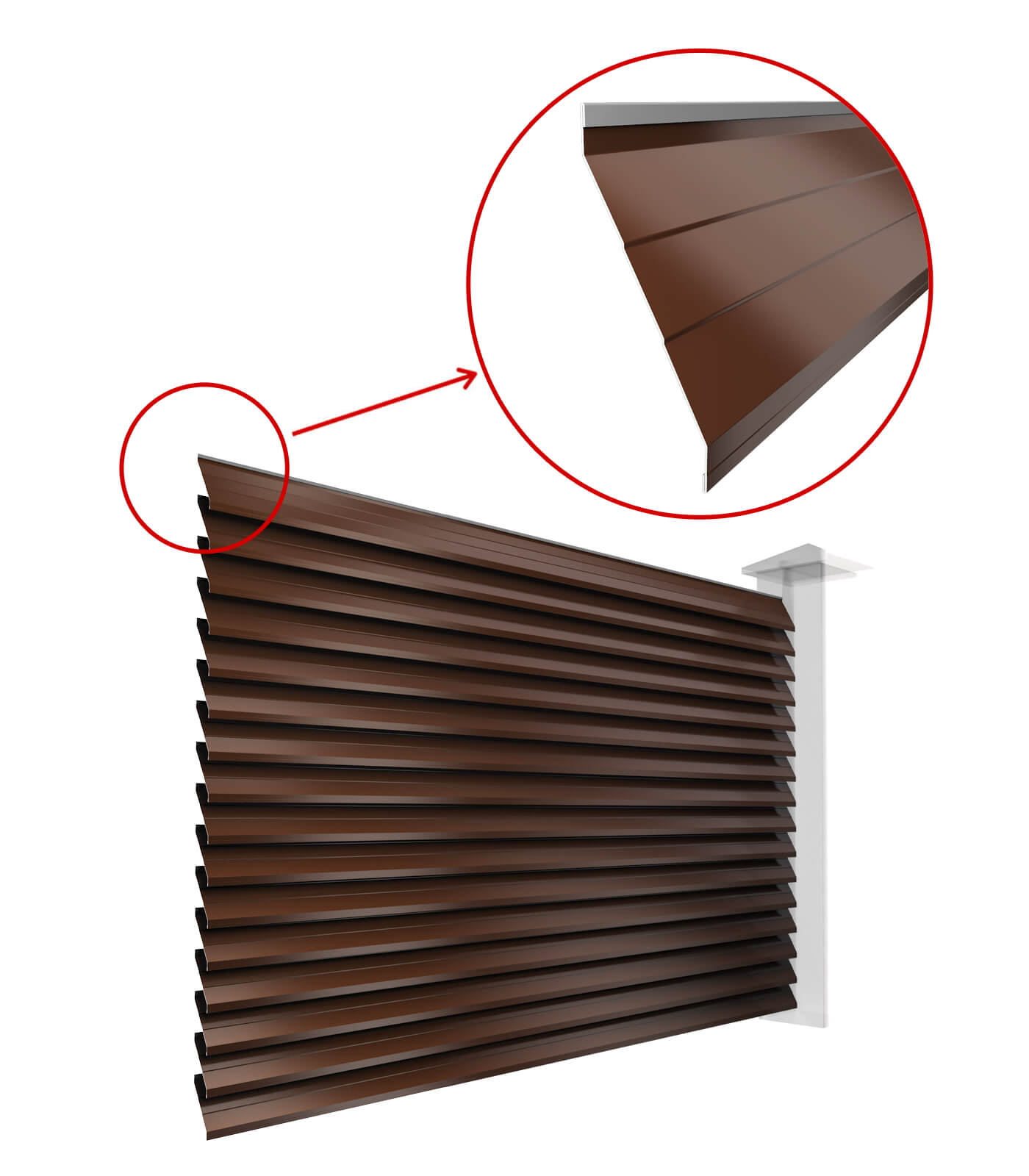 Ламели Жалюзи ЭКО-Z-US усиленные для забора-жалюзи в Петропавловске