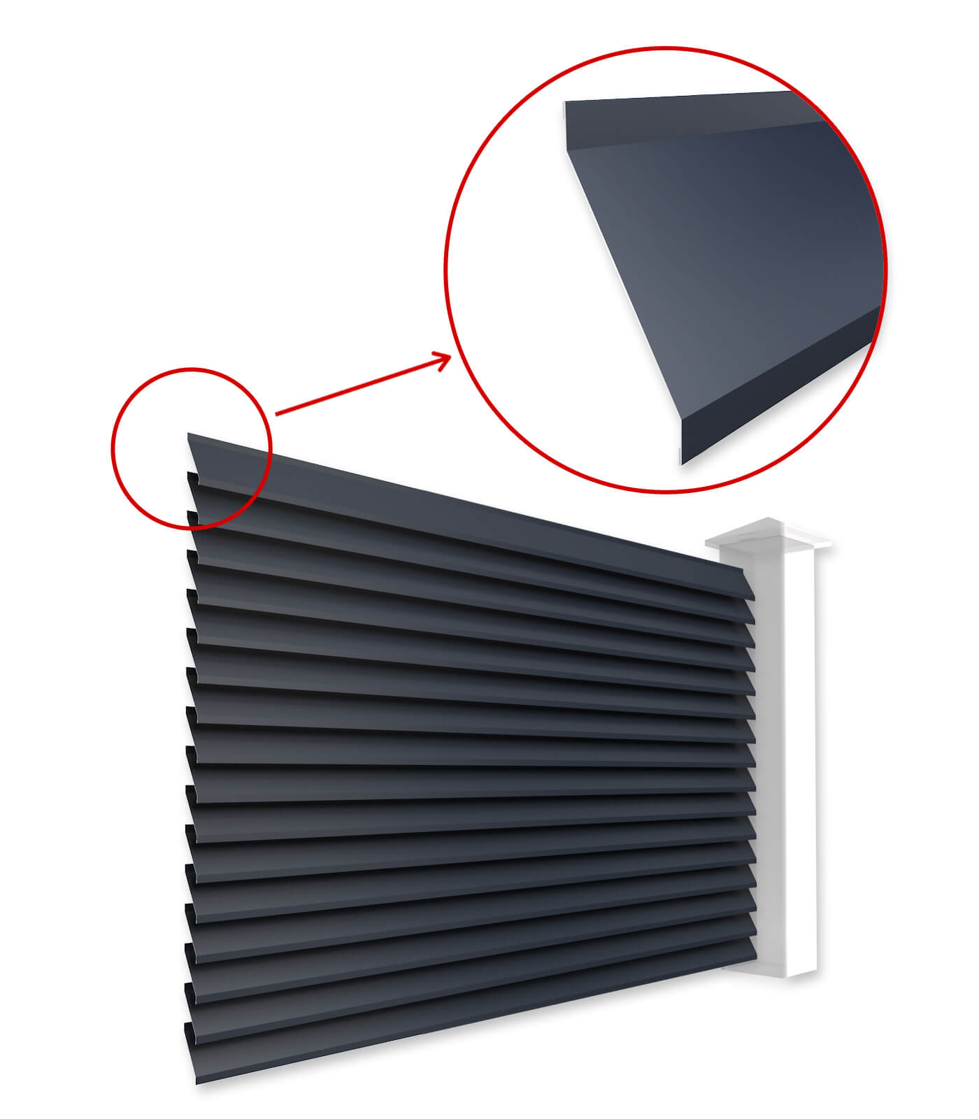 Ламели Жалюзи ЭКО-Z для забора-жалюзи в Петропавловске