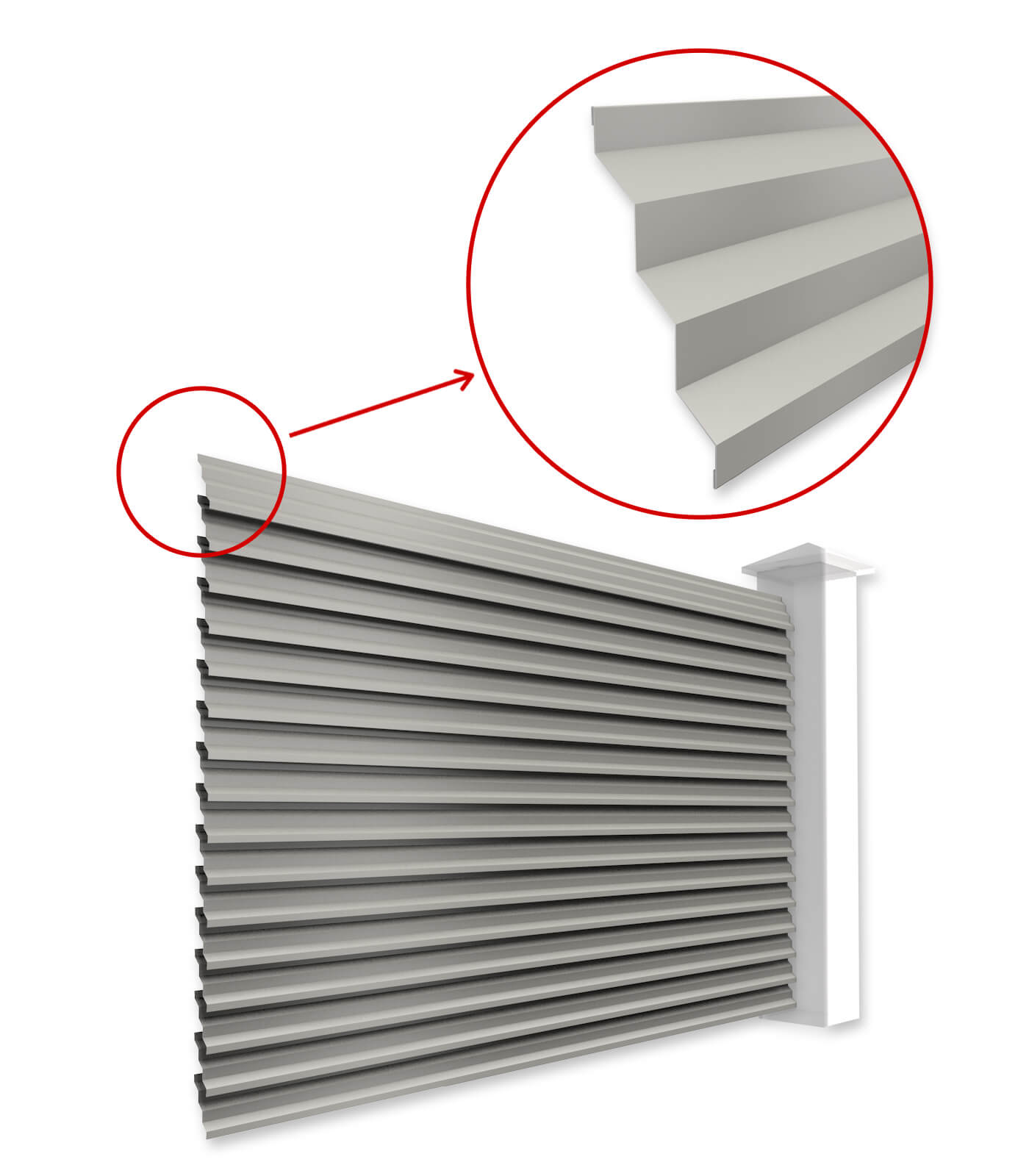 Ламели Елочка для забора-жалюзи в Петропавловске