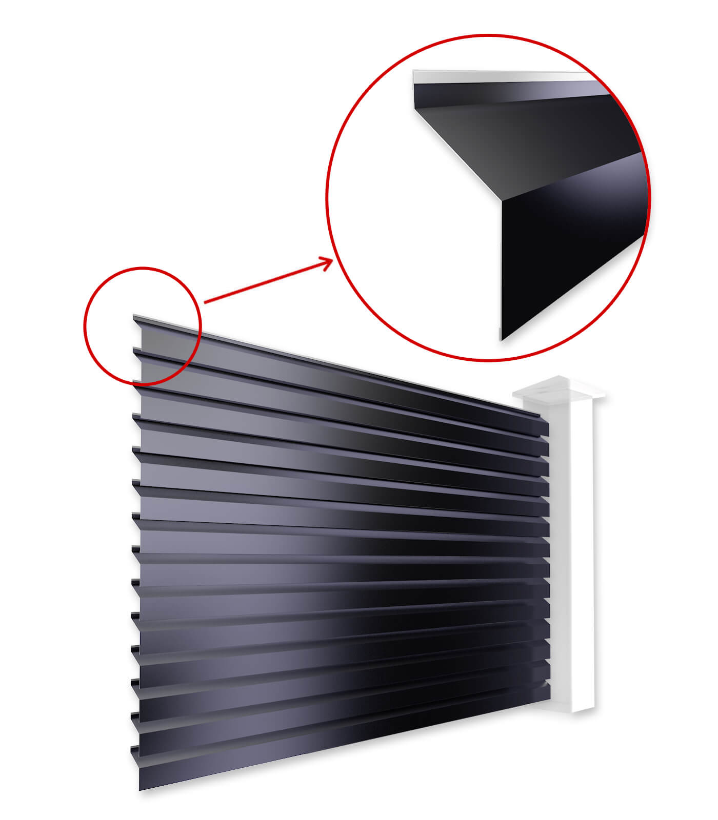 Ламели Жалюзи ХАЙ ТЕК для забора-жалюзи в Петропавловске