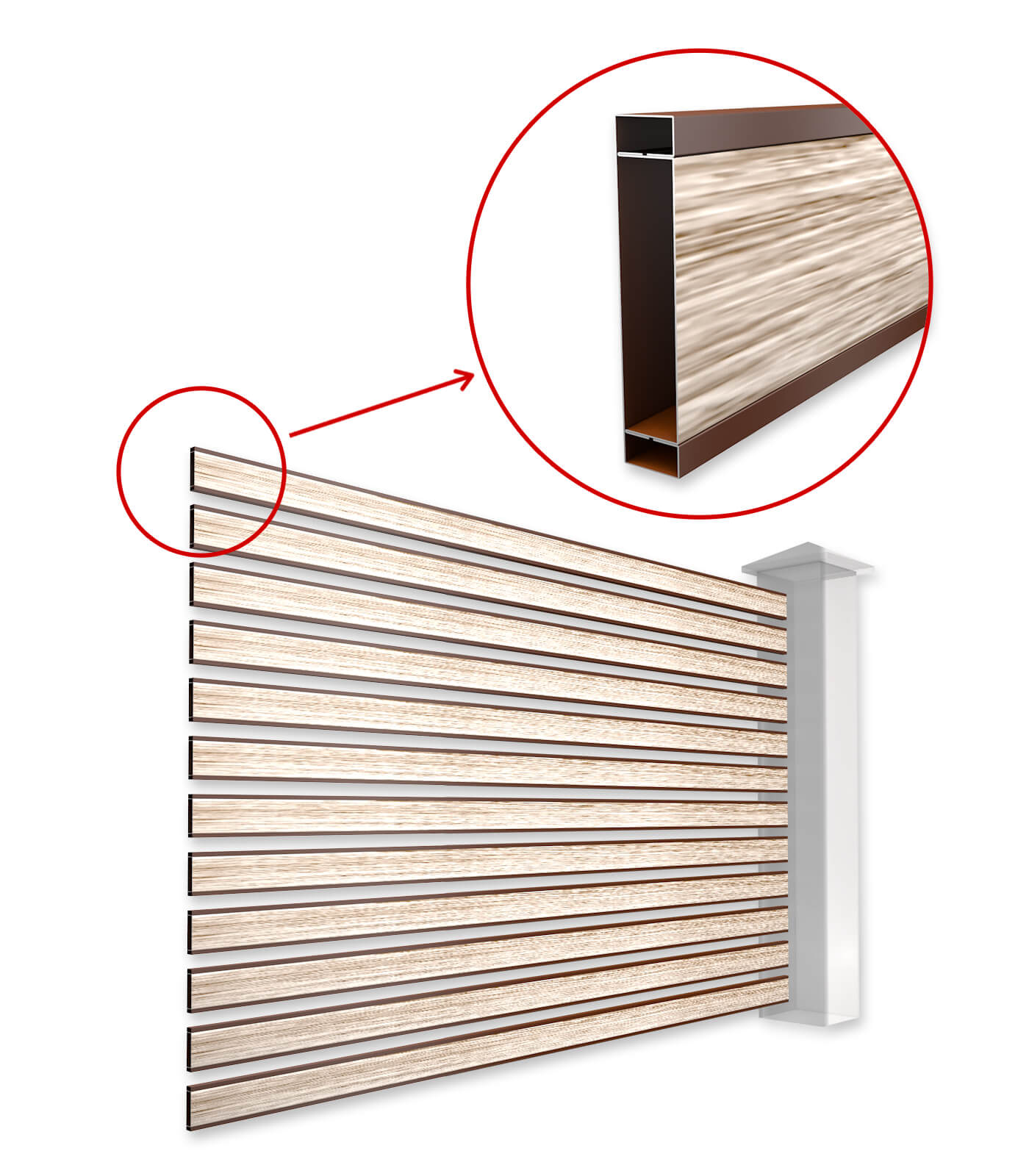 Ламели металлопланкен для забора-ранчо в Петропавловске