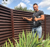 Забор из металлического штакетника, Северо-Казахстанская область, город Сергеевка