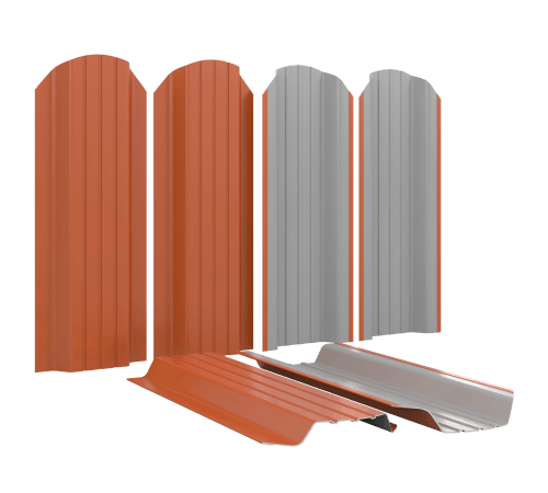 Металлоштакетник для забора П-образный Широкий в Петропавловске